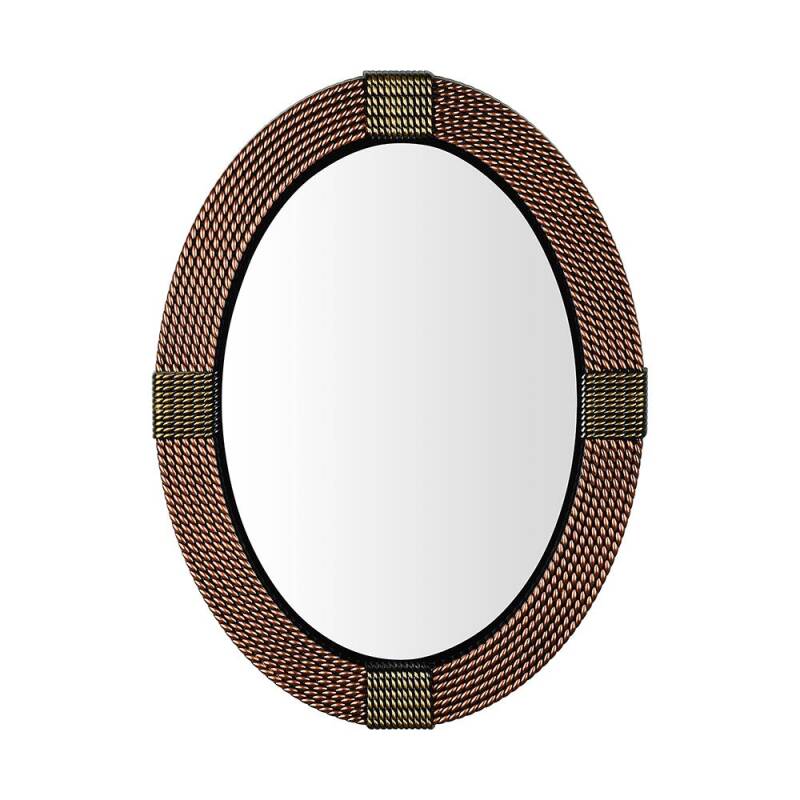 Dekoratif Oval Ayna Örgü Model 62*82 - 1
