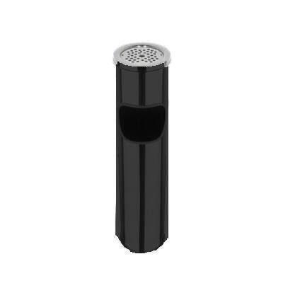 Lüks Mini Izgaralı Kolon Küllük-Ø14-58Cm-Renkli Siyah - 1
